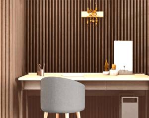 PS Panel Piano με 3D Πηχάκια Walnut/Dark Brown