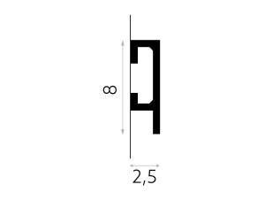 Διακοσμητικό προφίλ τοίχου από polyforce πλαστικό Wall strip QL019