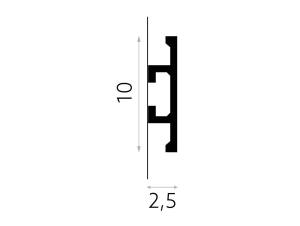 Διακοσμητικό προφίλ τοίχου από polyforce πλαστικό Wall strip QL017