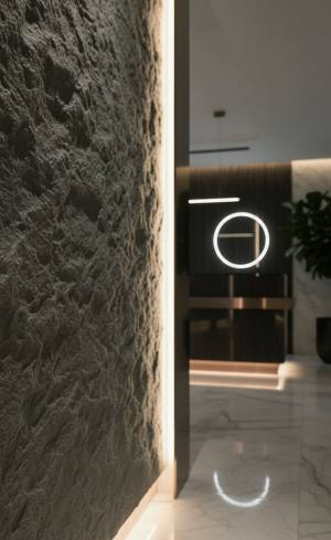 Πάνελ Εύκαμπτης Πέτρας PANEL 114050 STAR MOON ανάγλυφη γκρι